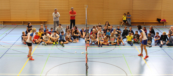 Badmintonstunde bei den Profis