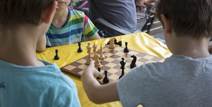 Ferienbetreuung Schachspielen
