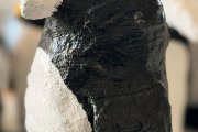 Pinguine aus Papier, Kleister und Gips